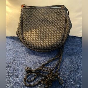 Bottega Veneta silk woven evening bag